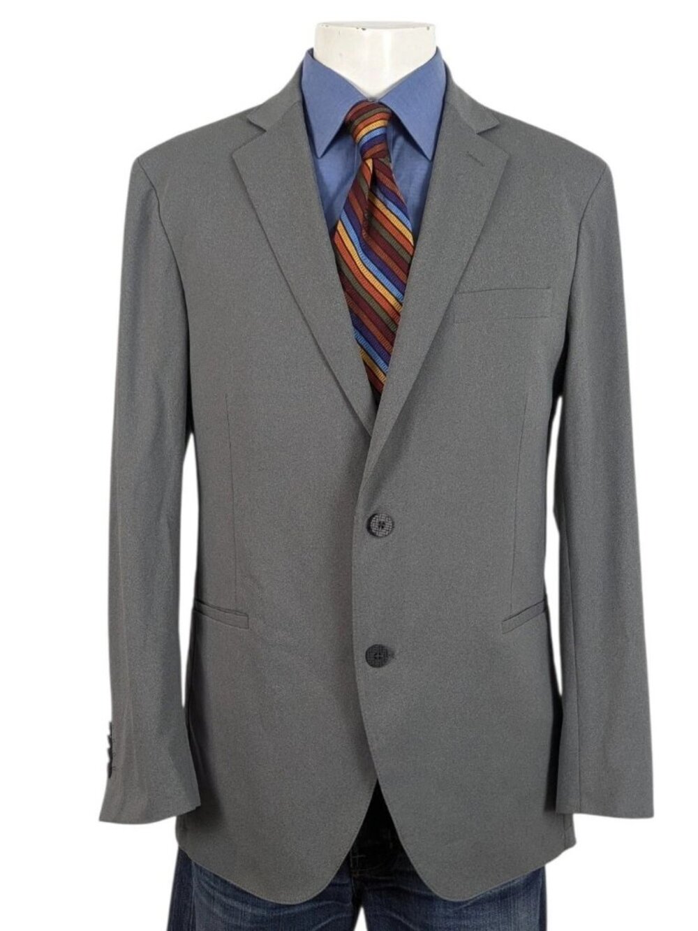 Twillory Performance Men's Blazer Sport Coat Sports Jacket Size 42 R Gray Grey